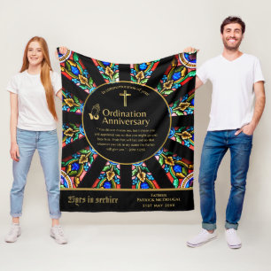 Couverture Polaire 25e Anniversaire du prêtre pasteur Ordination cade