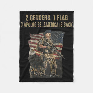 Couverture Polaire 2 Hommes 1 Drapeaux O Excuses L'Amérique Est De Re