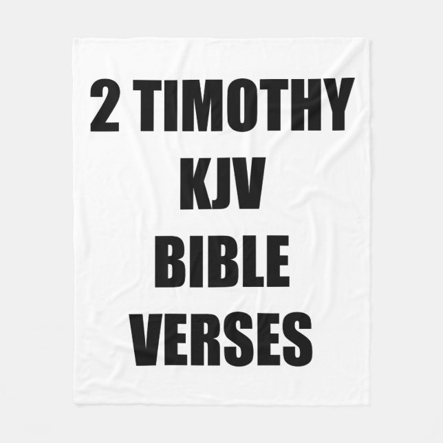 Couverture Polaire 2 Versets bibliques Timothy KJV (Devant)