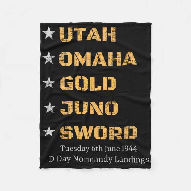 Couverture Polaire 2ème guerre mondiale D Day Beaches World War 2 Arm (Devant)