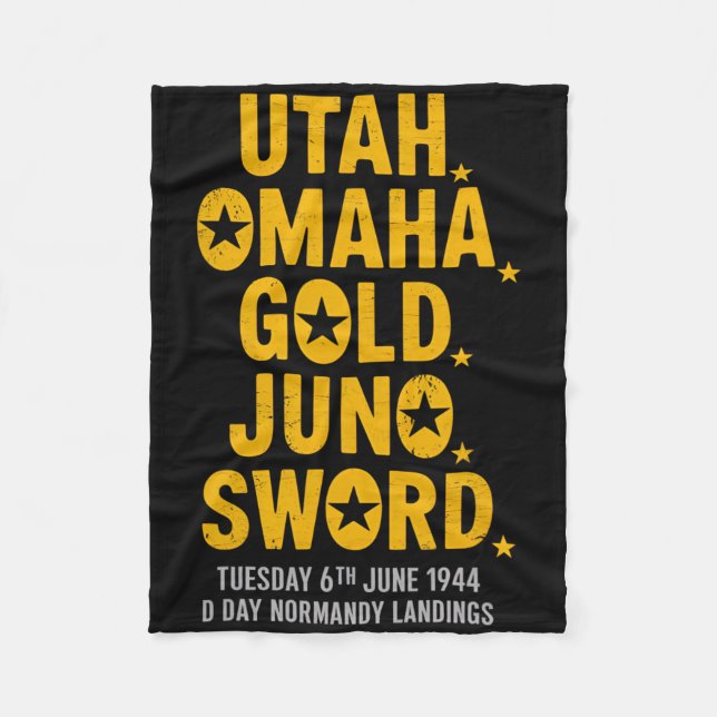 Couverture Polaire 2ème guerre mondiale D Day Beaches World War 2 Arm (Devant)