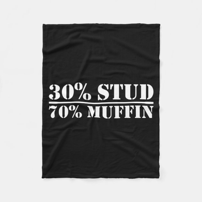 Couverture Polaire 30% Stud 70% Muffin Funny Father's Day Valentines  (Devant)