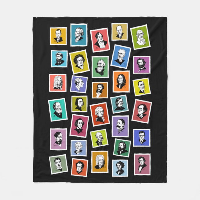 Couverture Polaire 32 portraits graphiques des plus grands compositeu (Devant)