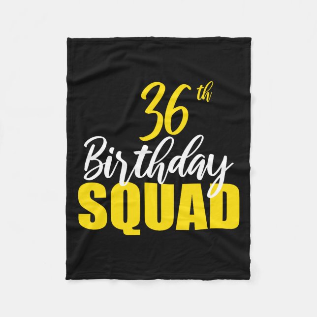 Couverture Polaire 36th Happy Birthday Squad Party Bday Family Group  (Devant)