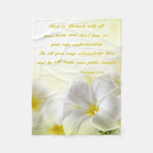 Couverture Polaire 3:5 de proverbes - vers de 6 bibles floral