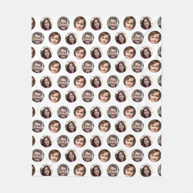 Couverture Polaire 3 Membres de la famille Photo Collage (Devant)