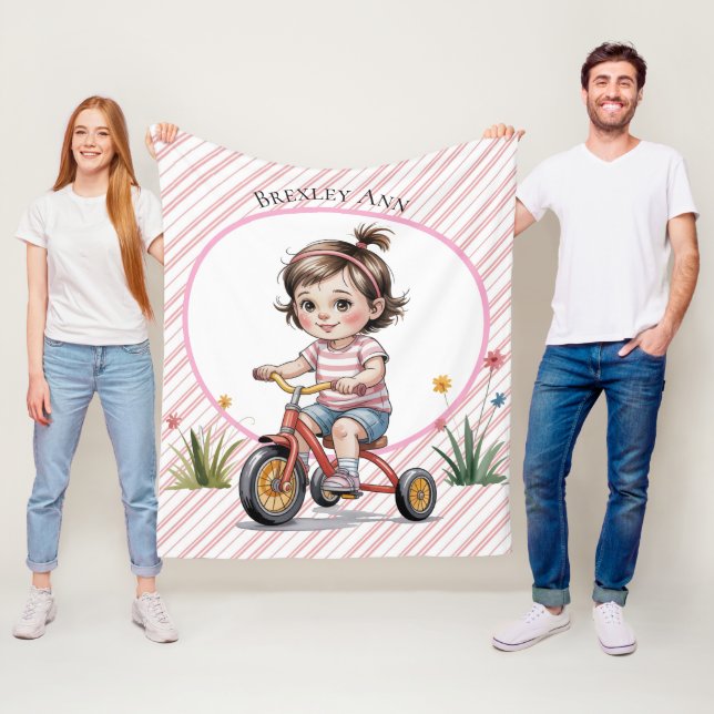 Couverture Polaire 3e. Anniversaire de la fille sur un cadeau de fête (En situation)