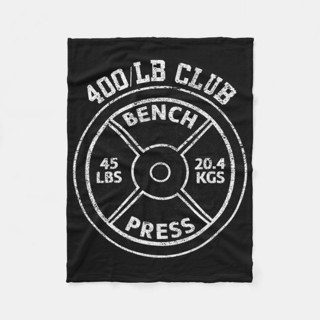 Couverture Polaire 400 Lbs Pound Bench Press Club Gym Weightlifting P (Devant)