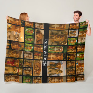 Couverture Polaire 40 modèle de collage de photos et texte personnali