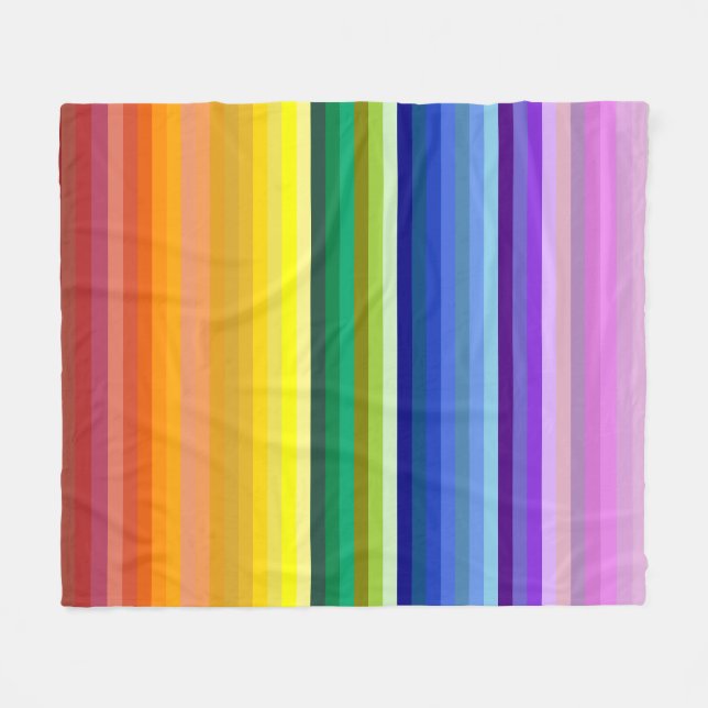 Couverture Polaire 42 bandes arc-en-ciel (Devant (Horizontal))