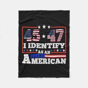 Couverture Polaire 45 47 Je M'Identifie Comme Trump Américain 2024