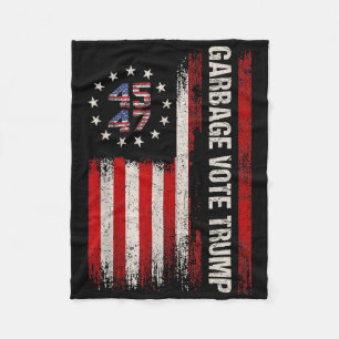 Couverture Polaire 45 47 Trump 2024 Élection Drapeau Américain Garge