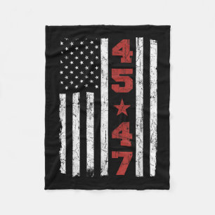 Couverture Polaire 45 47 Trump Vintage Usa Drapeau 2025 Président Ell