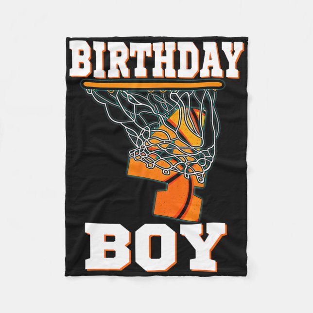Couverture Polaire 4 Ans Bysketbyll Boy 4e anniversaire fête Cele (Devant)