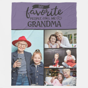 Couverture Polaire 4 collage photo de famille -Mes gens préférés m'ap