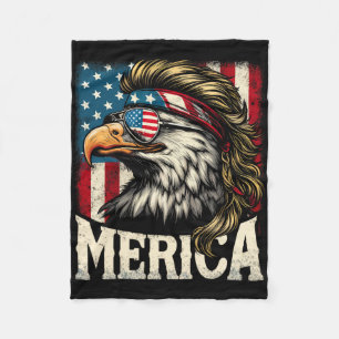 Couverture Polaire 4 juillet Aigle Funny Patriotique Juillet 4 Usa Me