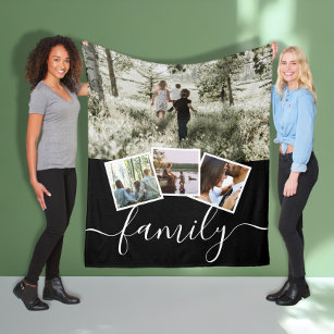 Couverture Polaire 4 Photo Collage Family Personalized