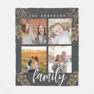 Couverture Polaire 4 script de grille de collage photo Fleece Blanket
