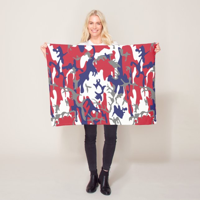 Couverture Polaire 4th of July, Independence day, Camouflage Gray (En situation)