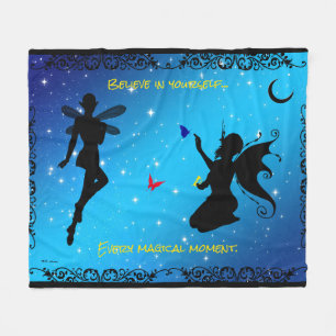 Couverture Polaire 50"X60" Fée Elfe Papillon Croyez en Vous-même