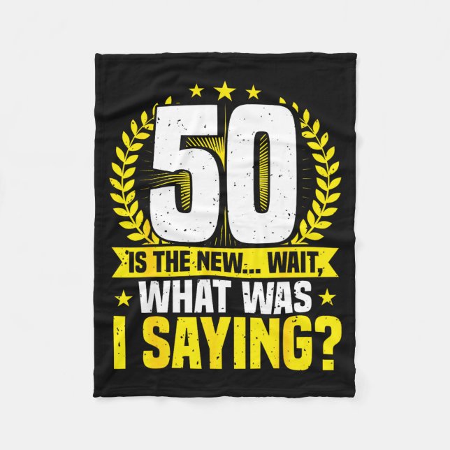 Couverture Polaire 50th Birthday, 50 Is The New... Funny 50 Years Old (Devant)