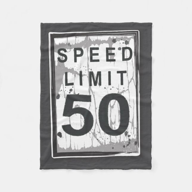 Couverture Polaire 50th Birthday Funny Ngy Speed Limit Sign  (Devant)