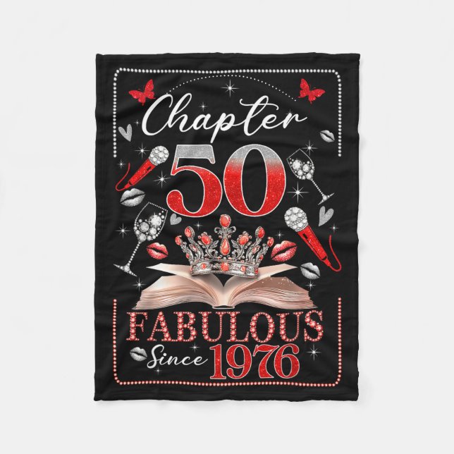 Couverture Polaire 50th Birthday Queen Chapter 50 Fabulous Since 1976 (Devant)