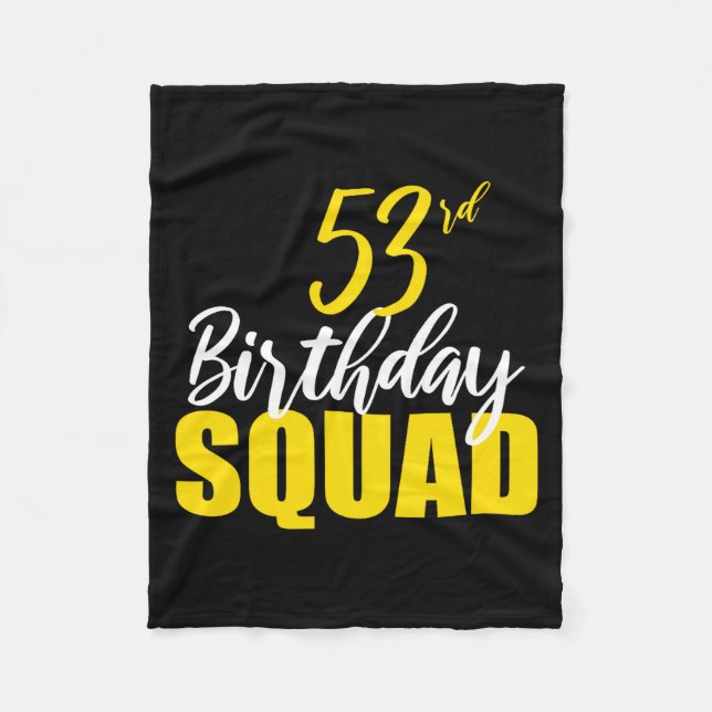 Couverture Polaire 53rd Happy Birthday Squad Party Bday Family Group  (Devant)