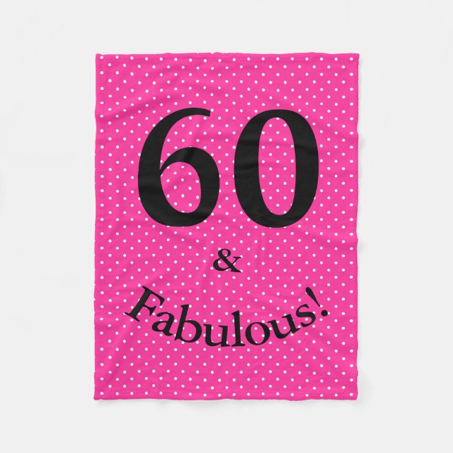 Couverture Polaire 60 & Fabuleux Anniversaire Pois rose vif (Devant)
