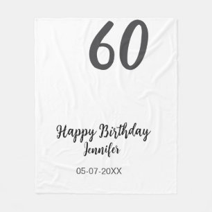 Couverture Polaire 60e anniversaire ajouter nom date année noire modè