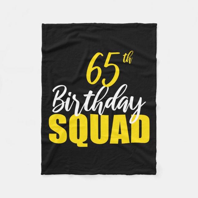 Couverture Polaire 65th Happy Birthday Squad Party Bday Family Group  (Devant)