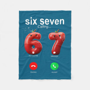 Couverture Polaire 67 Appelle Drôle Mème 67 Accepte Silly Six Sept