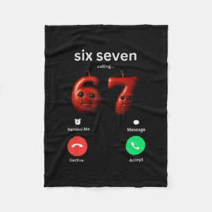Couverture Polaire 67 Appelle Drôle Mème 67 Silly Ai Apple Brainro
