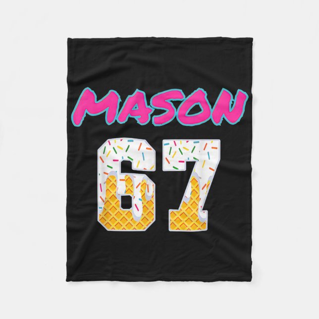 Couverture Polaire 67 Baseball Meme Slang Viral Trend  (Devant)