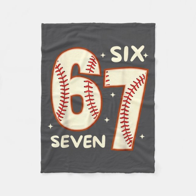Couverture Polaire 67 Baseball Six Seven 6 7 Meme Kids 67 Teen Boys 6 (Devant)