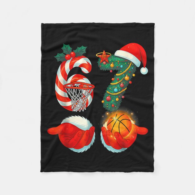 Couverture Polaire 67 Basketball Santa Six Seven Meme Christmas Srt M (Devant)