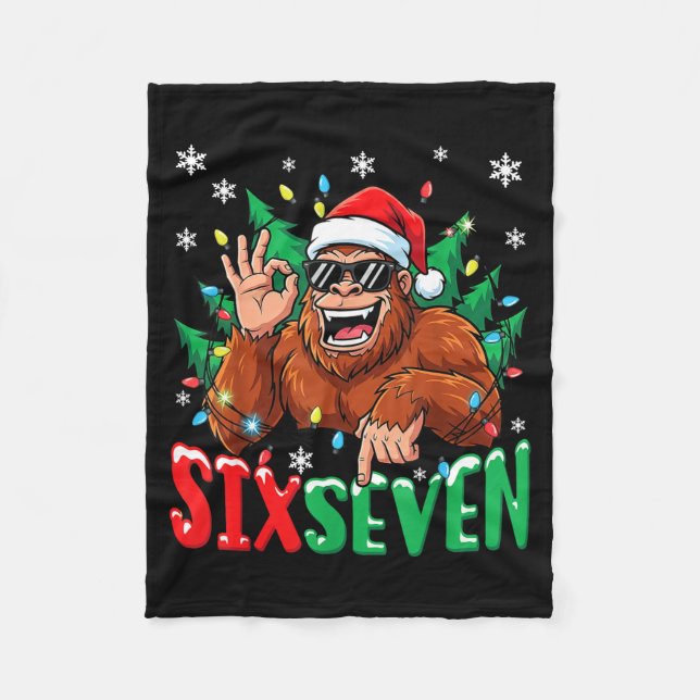 Couverture Polaire 67 Bigfoot Six Seven Hands Christmas Holiday Boys  (Devant)