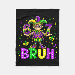 Couverture Polaire 67 Bruh Mème Mardi Gras Mardi Gras gras Joyeux Mar
