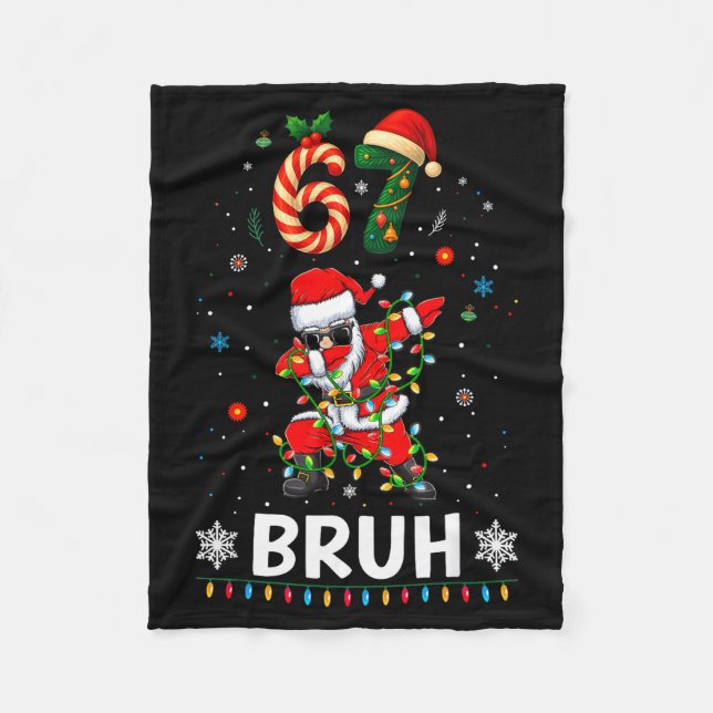 Couverture Polaire 67 Christmas Bruh 6 7 Funny Meme Gift Teen Boys Gi (Devant)