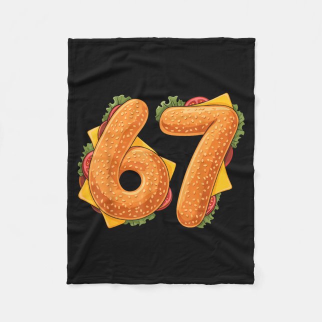 Couverture Polaire 67 Christmas Burger Shirt 6 7 Meme Funny 67 Hambur (Devant)