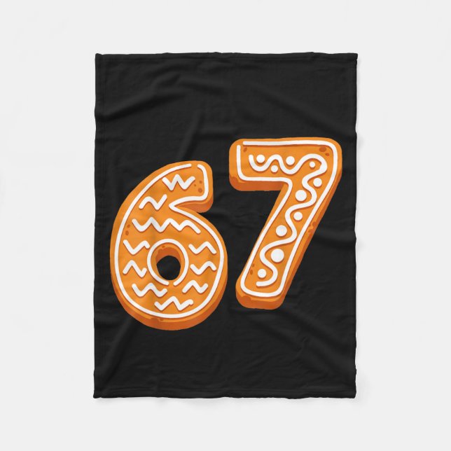 Couverture Polaire 67 Christmas Funny 6 7 Gingerbread Six Seven Xmas  (Devant)