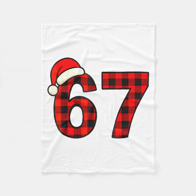 Couverture Polaire 67 Christmas Funny Six Seven Meme Brainrot Plaid S (Devant)