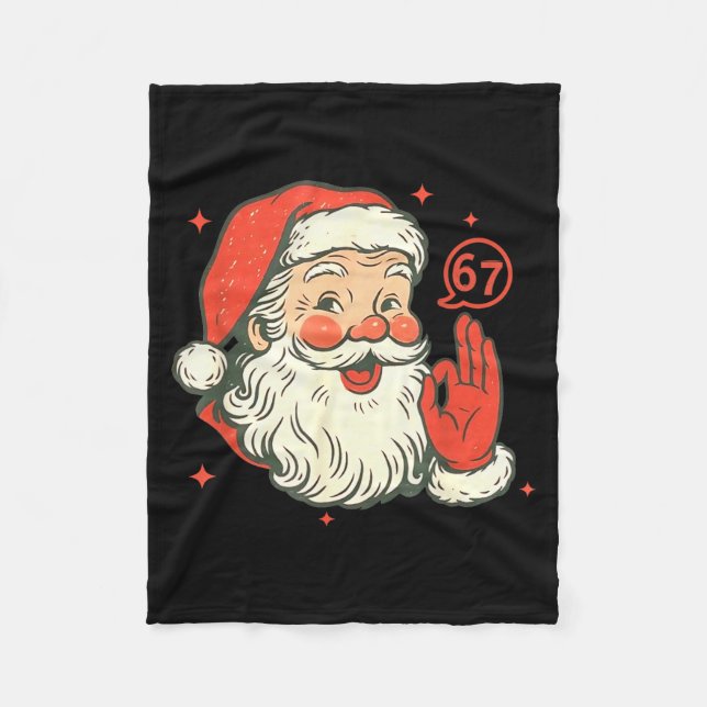 Couverture Polaire 67 Christmas Funny Six Seven Meme Brainrot Santa C (Devant)