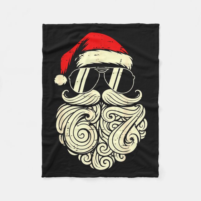 Couverture Polaire 67 Christmas Funny Six Seven Meme Santa Face Shirt (Devant)