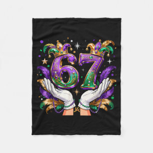 Couverture Polaire 67 Citation de fête de Carnaval Mardi Gras Meme