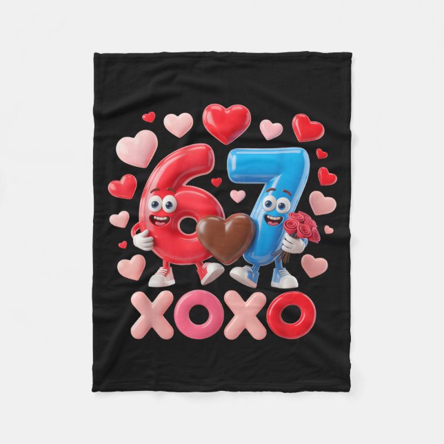 Couverture Polaire 67 Cute Six Seven Gen Meme Couple Anniversary Vale (Devant)