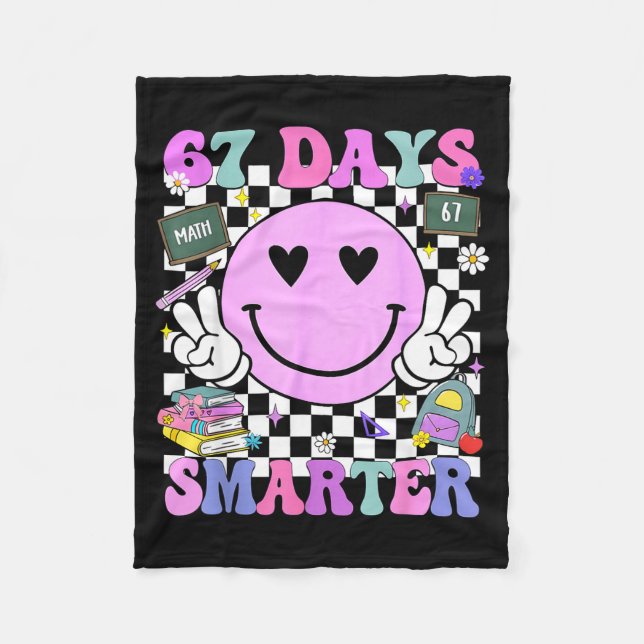 Couverture Polaire 67 Days Smarter 67th Day Of School 6 7 Meme Teache (Devant)