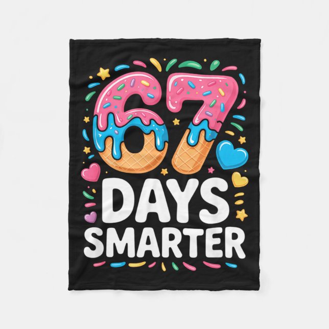 Couverture Polaire 67 Days Smarter Drip Kids Teachers 67 Meme Humor F (Devant)