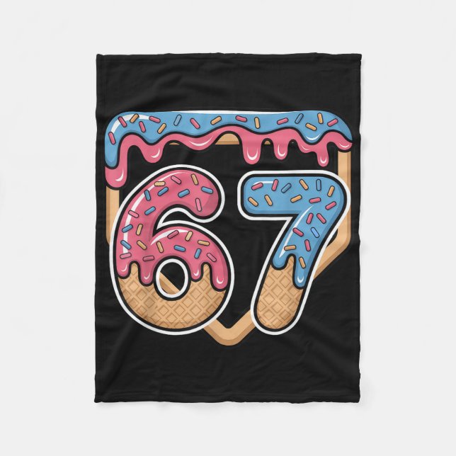 Couverture Polaire 67 Glace Dégoulinante Mème Baseball  (Devant)