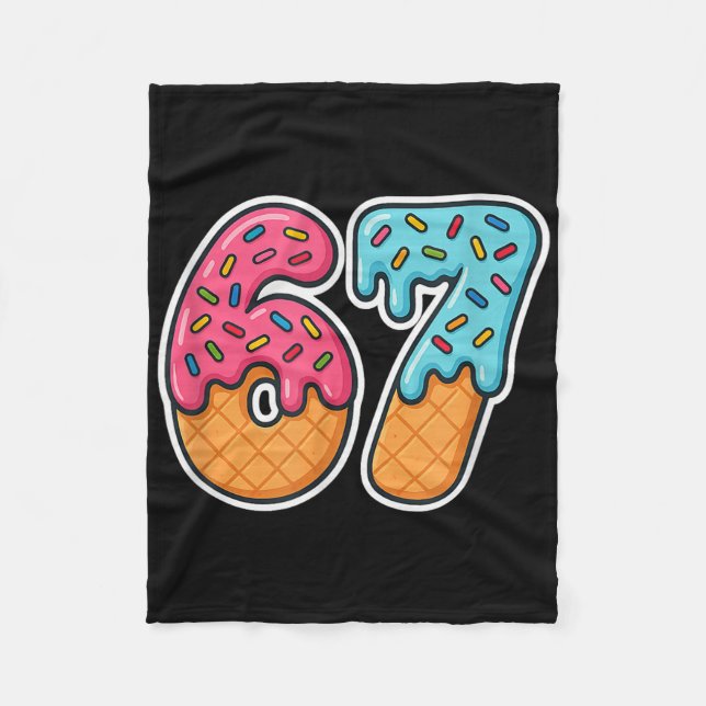 Couverture Polaire 67 Glace Meme Drip Six Sept Argot Gen Alpha  (Devant)